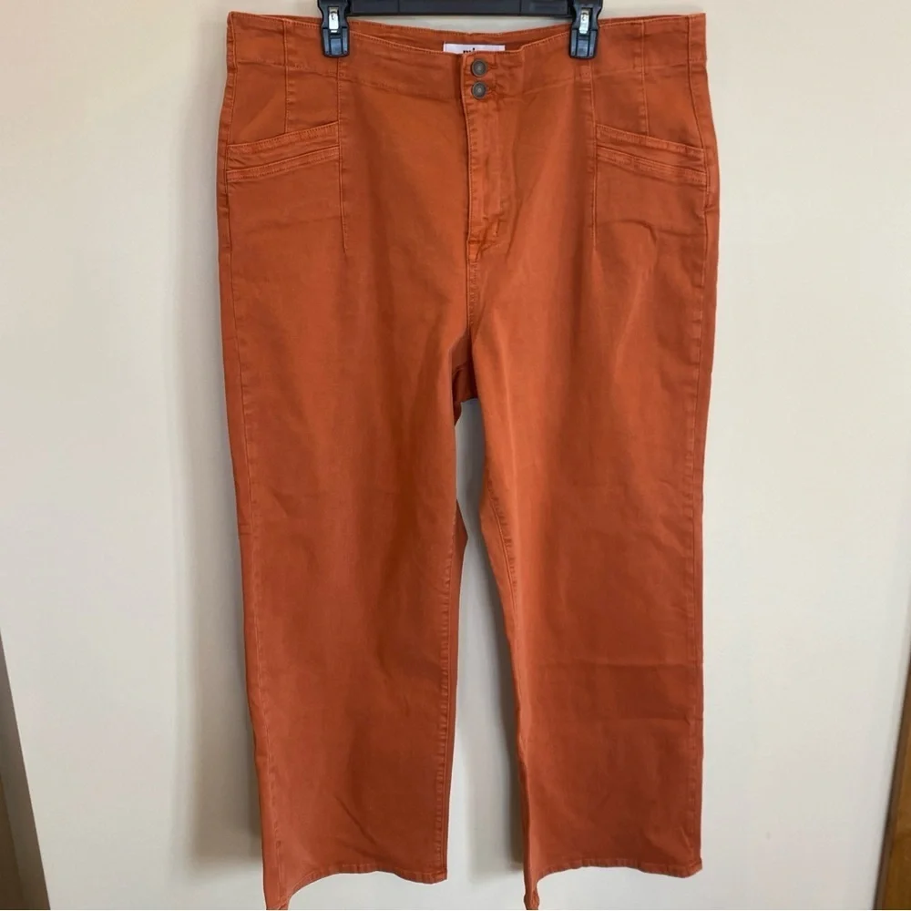 Mica Denim High Rise Wide Leg Pant Orange Size 20 - Picture 1 of 7